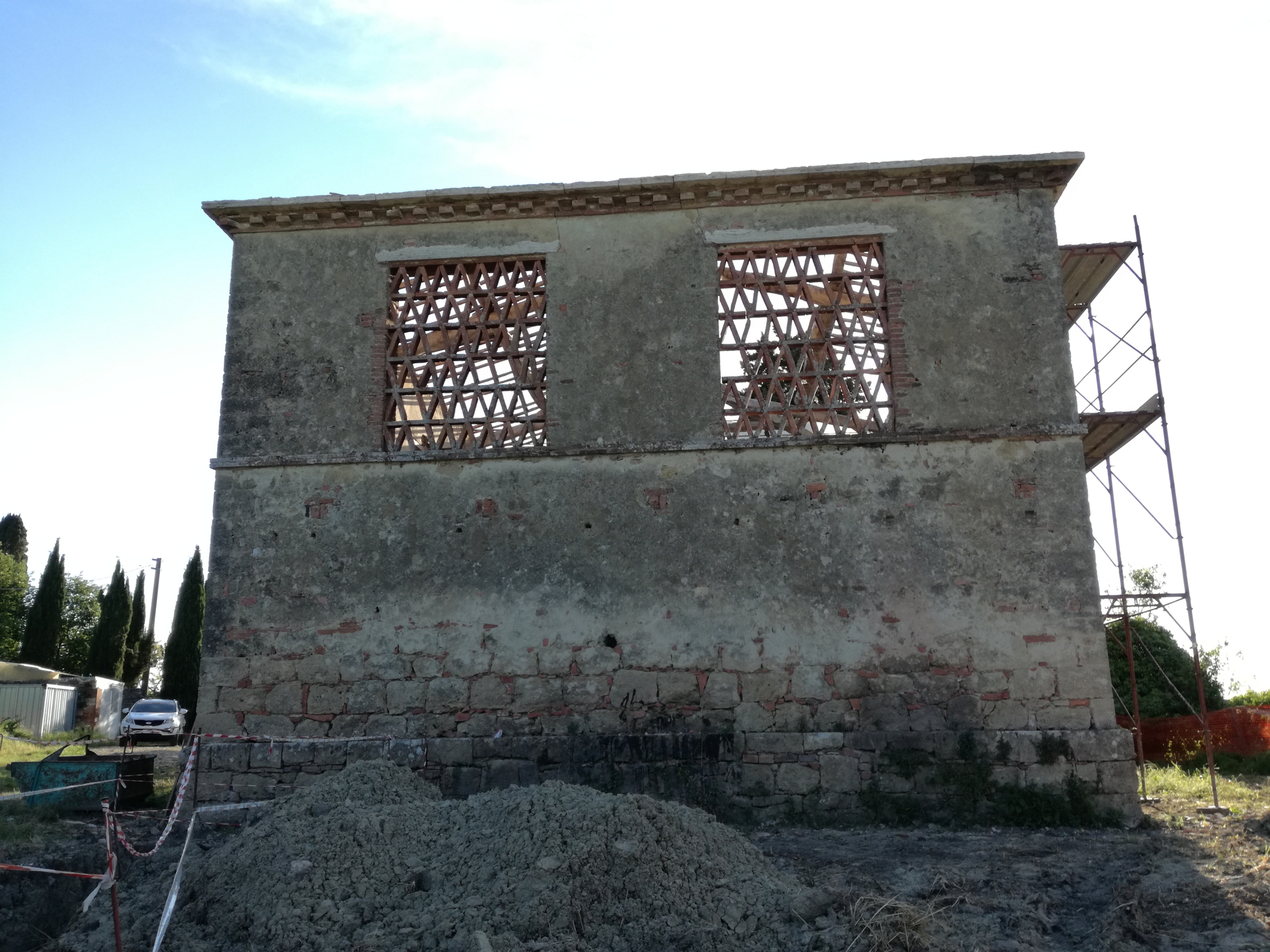 Dettaglio delle murature esterne del podere