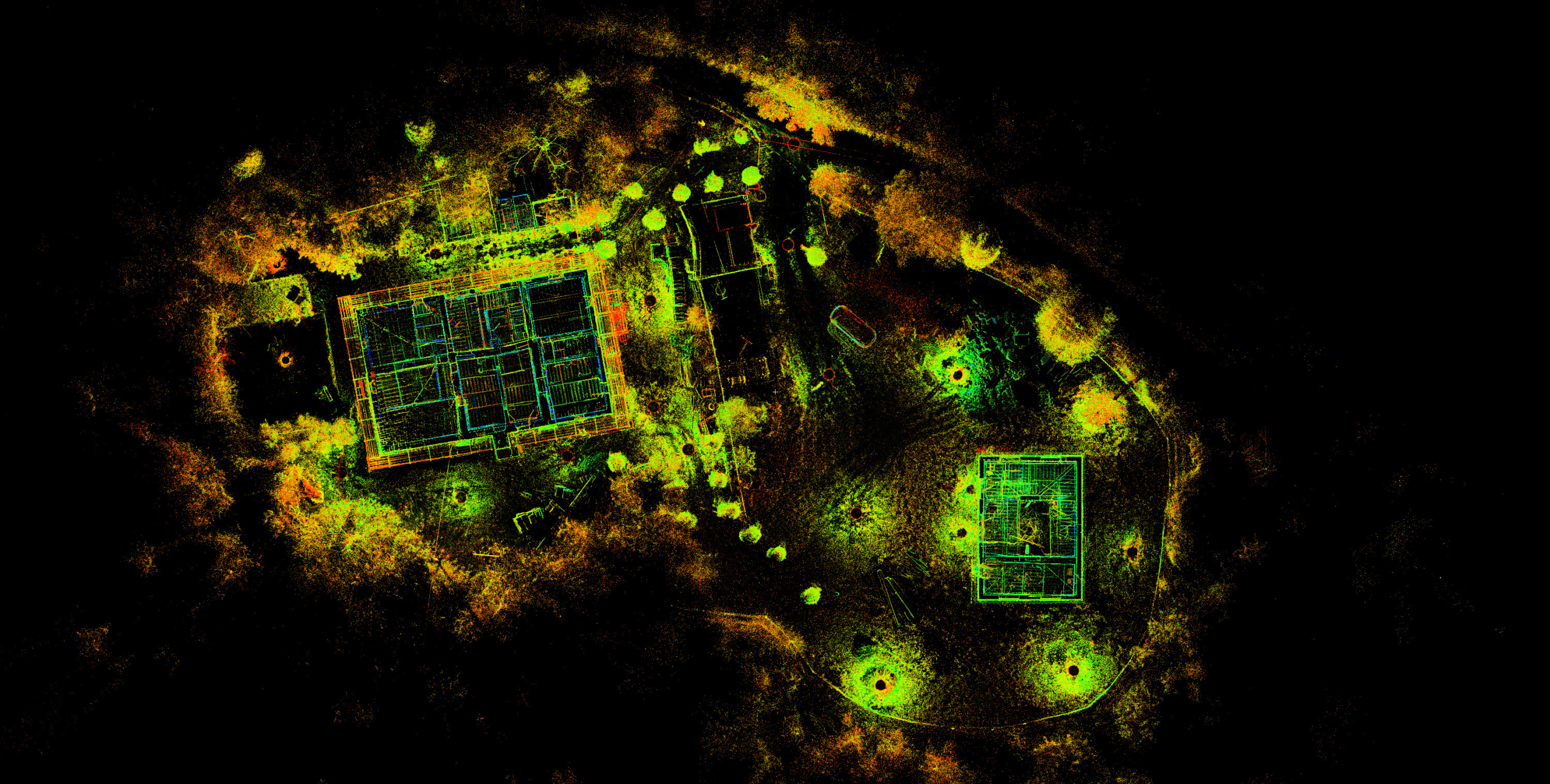 Rilievo laser scanner 3D del Podere Il Poggiolo: Planimetria generale