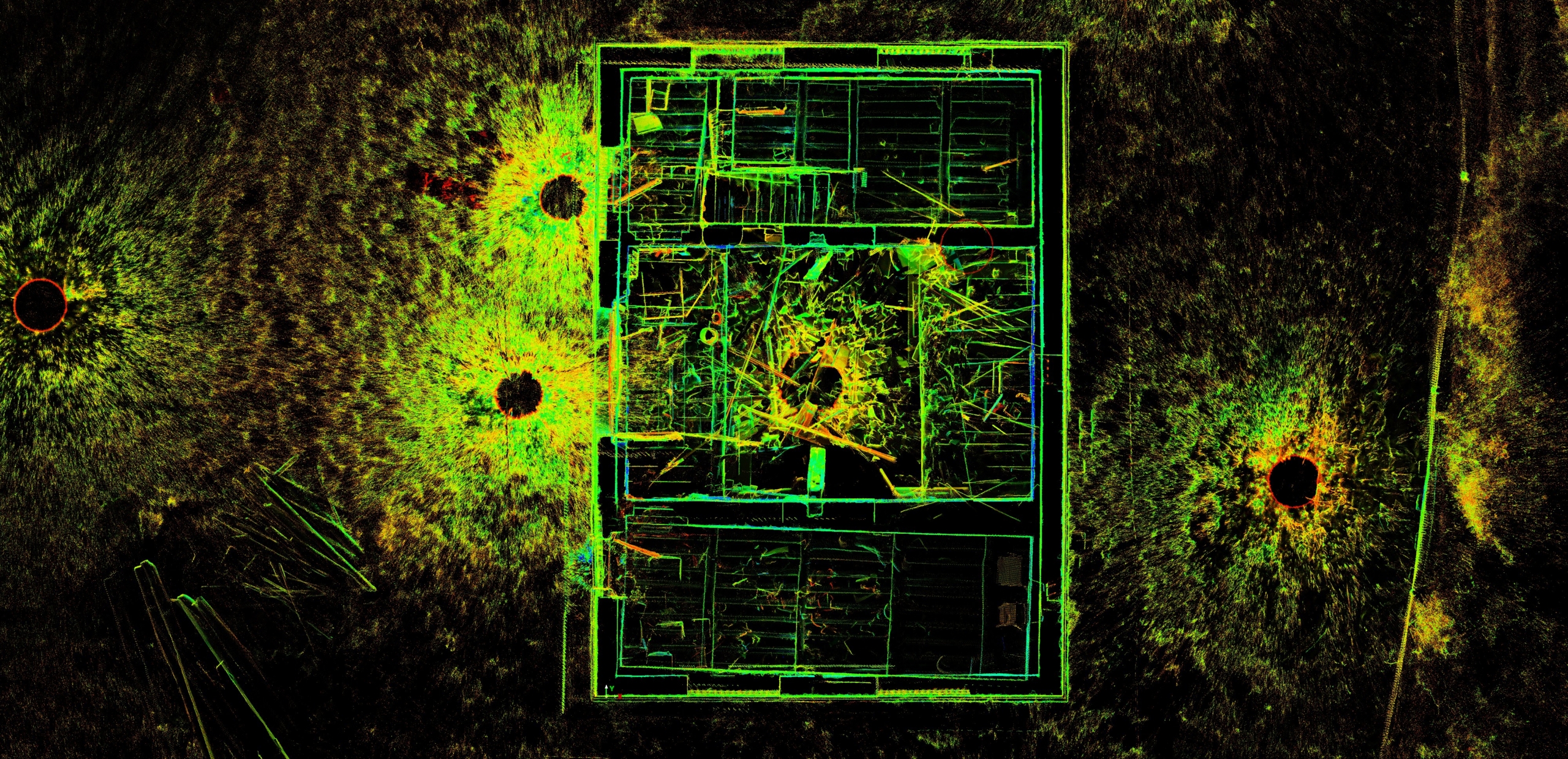 Rilievo laser scanner 3D del Podere Il Poggiolo: Pianta complessiva del piano primo