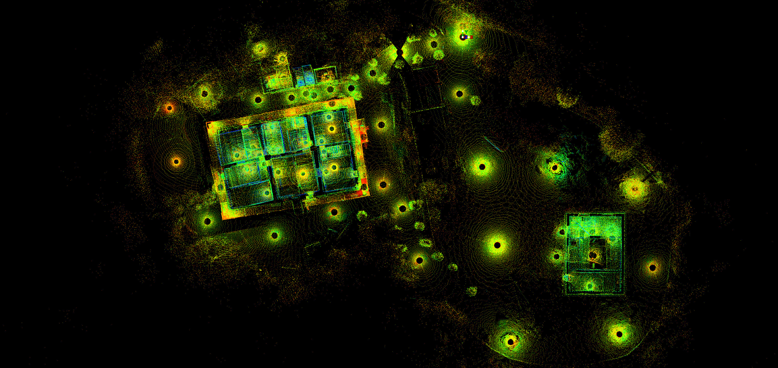 Rilievo laser scanner 3D del Podere Il Poggiolo: Planimetria ubicativa