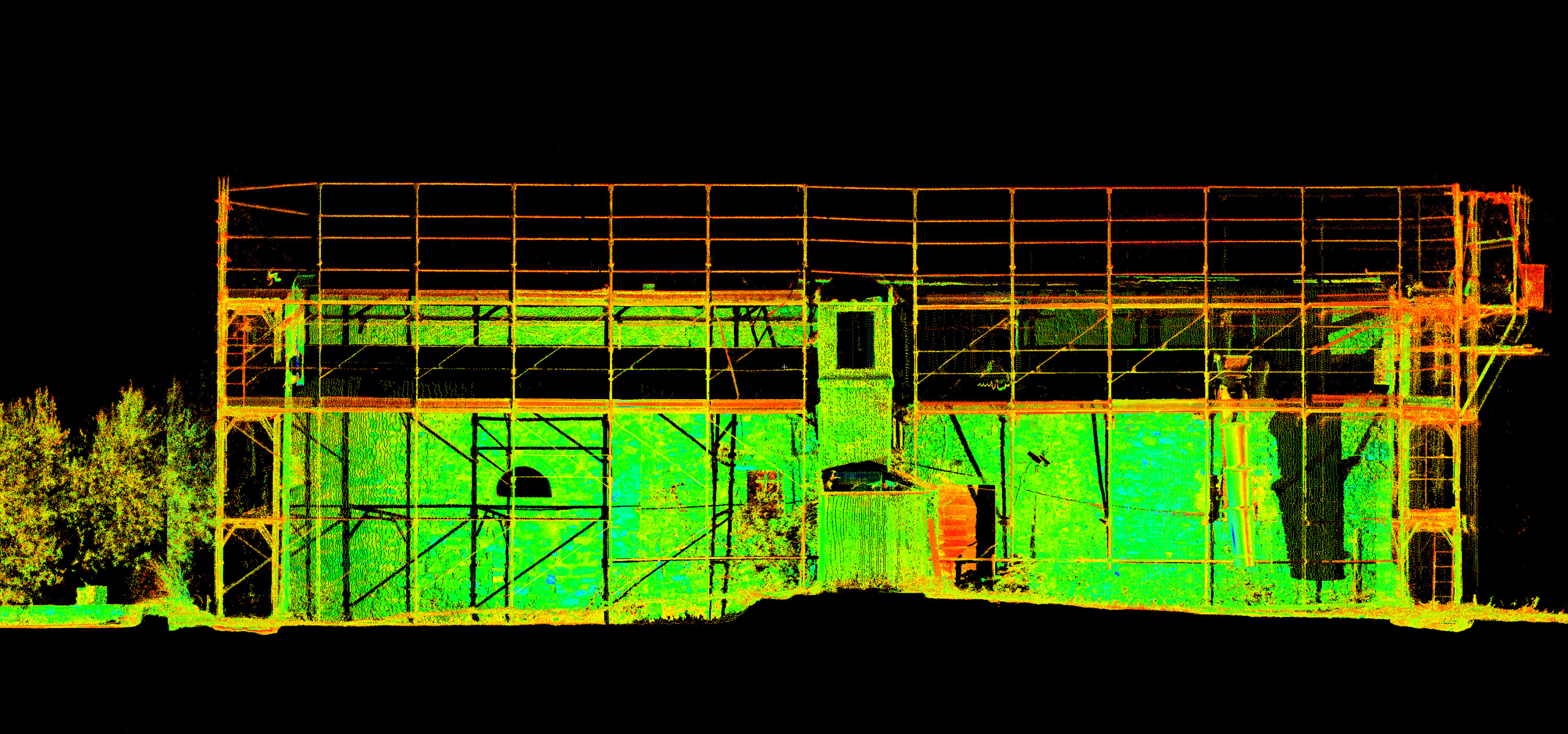 Rilievo laser scanner 3D del Podere Il Poggiolo: Prospetto est