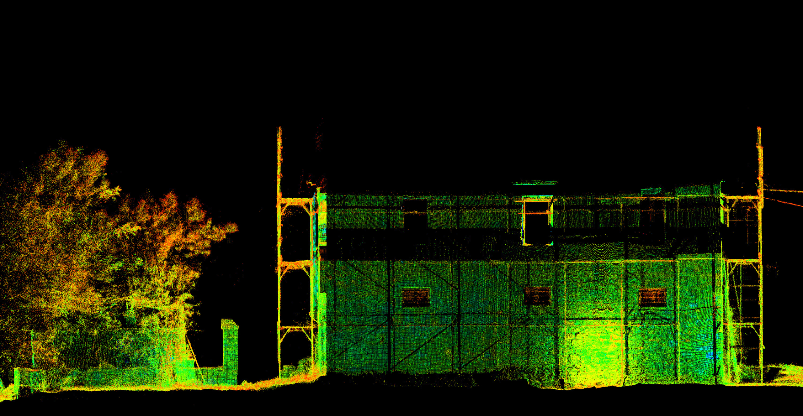 Rilievo laser scanner 3D del Podere Il Poggiolo: Prospetto sud