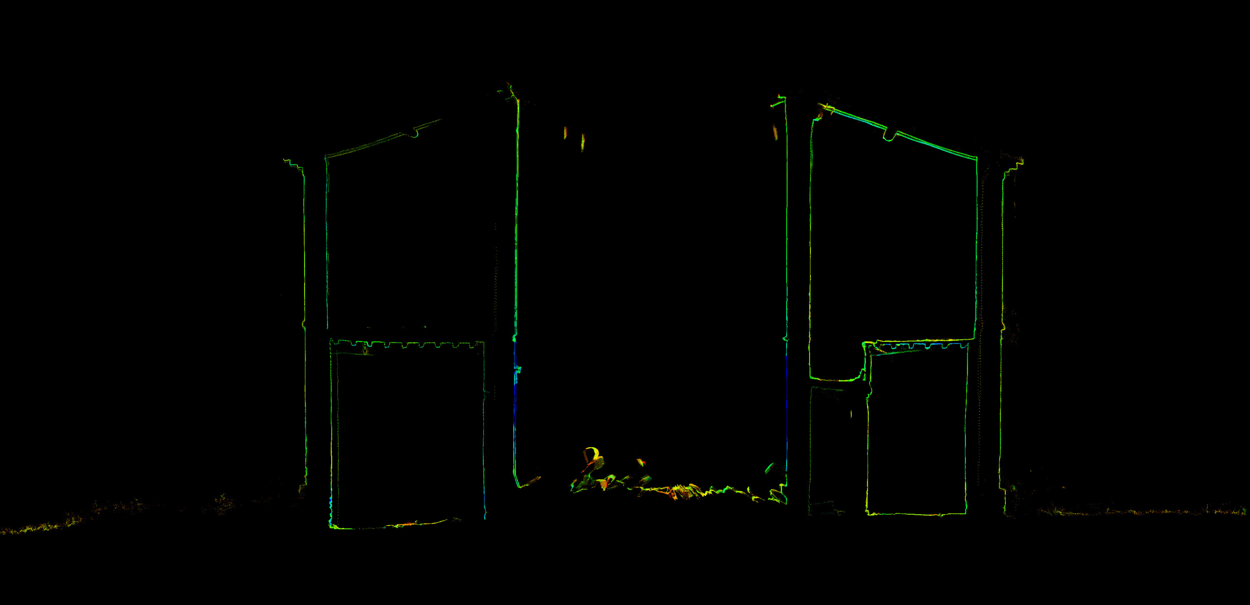 Rilievo laser scanner 3D del Podere Il Poggiolo: Sezione A–A