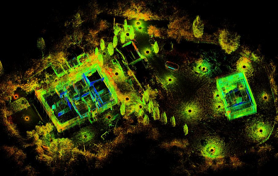 Visualizzazione del rilievo laser scanner 3D